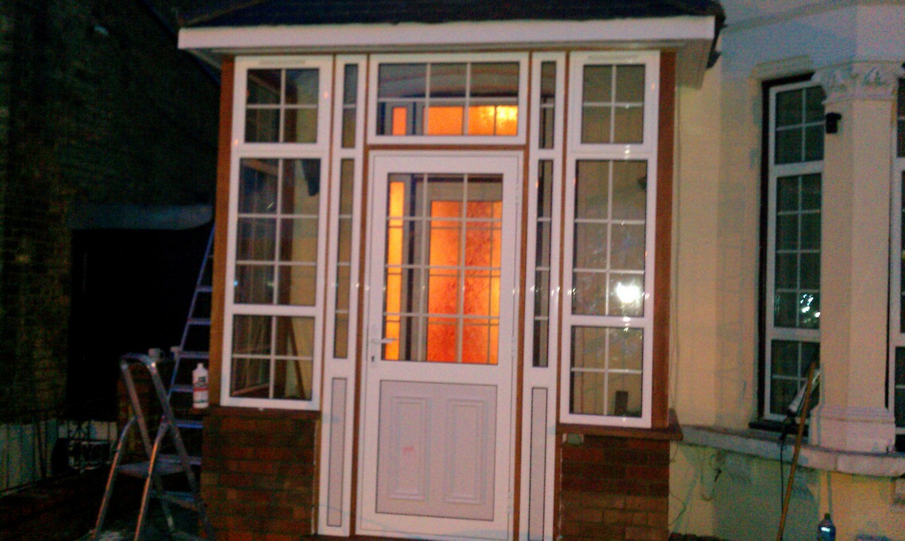 uPVC porch with Georgian bar glazing installed in Bellingham